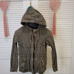 H&M Olive Green Hooded Jacket